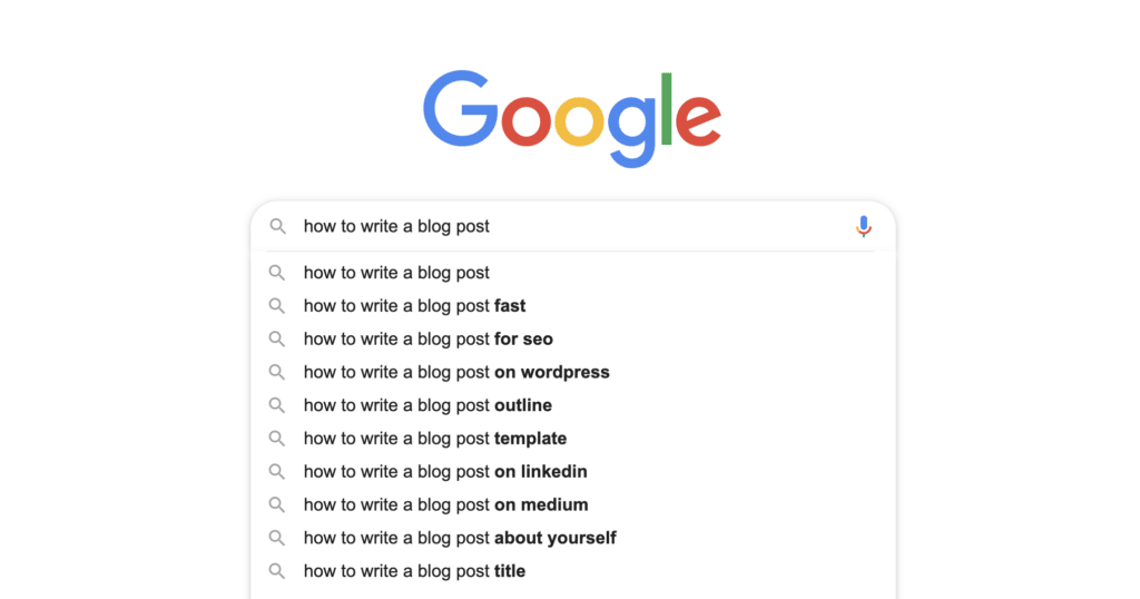google search how to write a blog post