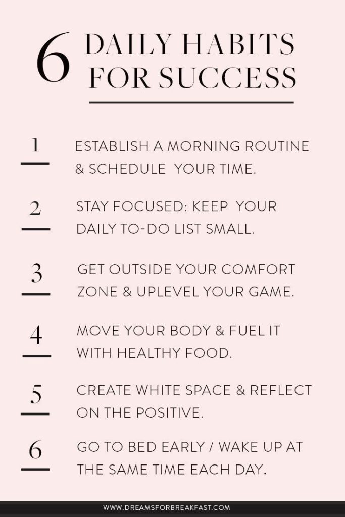 daily habits for success