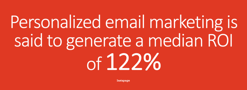 personalized email marketing stat