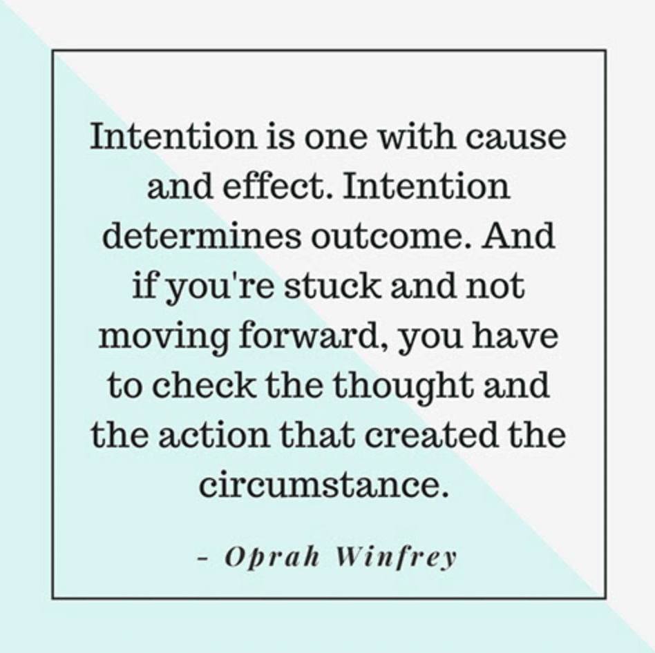 intentions quote by oprah